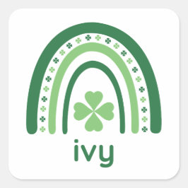 アイビーネームクローバーボホーレインボー スクエアシール
