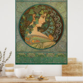 アイビーバイアルフォンスミュシャ ポスター (キッチン)