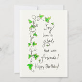 アイビーフレンズプンハッピーバースデーカード 案内状 (正面)