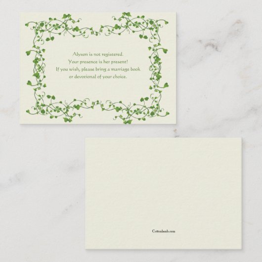 アイビーフレームエンクロージャカード エンクロージャーカード (正面/裏面)