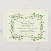 アイビーフレームブライダルシャワー招待 招待状 (正面/裏面)