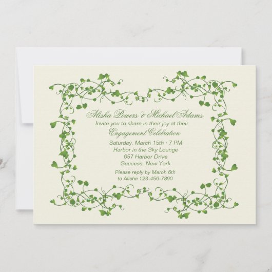 アイビーフレーム招待状 招待状 (正面)