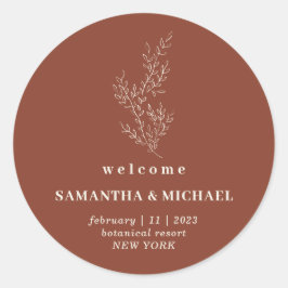 アイビーフローラテラコッタインディウェルカム結婚ズ ラウンドシール