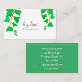 アイビープラントボタニカルウォーターカラーグリーン 名刺 (正面/裏面)