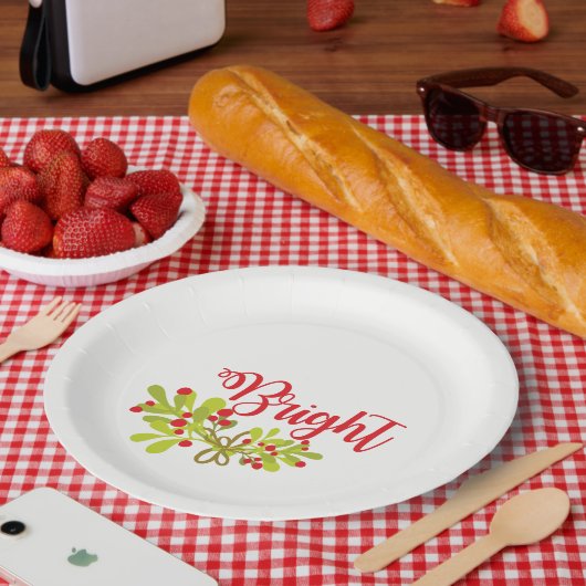 アイビーメリー&ブライトホリデーズホステルパーティー ペーパープレート (ピクニック)