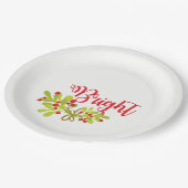 アイビーメリー&ブライトホリデーズホステルパーティー ペーパープレート (アングル)