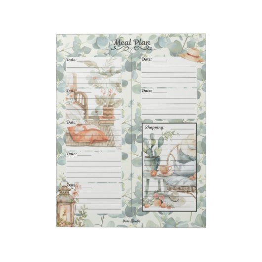 アイビーリーグ7日食プランナー ノートパッド (回転)