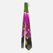 アイビーリーフゼラニウムのピンクの花 ネクタイ (裏面)