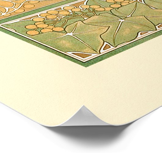 アイビーローレルファッションポートレートアルフォンスミュシャポスター ポスター (角)