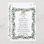 アイビー枠の結婚式招待状テンプレート 招待状 (正面/裏面)