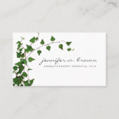 アイビー植物 緑の葉 名刺 (正面)