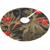 アイビー登山植物：黄金のヴィンテージ。 ブラッシュドポリエステルツリースカート (アングル)