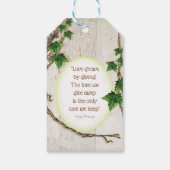 アイビー結婚とウィロー ギフトタグ (裏面)