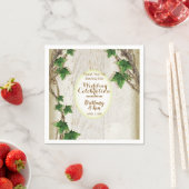 アイビー結婚とウィロー スタンダードカクテルナプキン (インサイチュ)