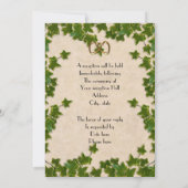 アイビー結婚式招待状離れ 招待状 (裏面)