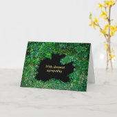 アイビー葉の悔やみや弔慰 – 最も深い カード (黄色い花)