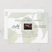 アイビー超音波写真ベビーシャワー招待状 インビテーションポストカード (正面/裏面)