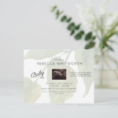 アイビー超音波写真ベビーシャワー招待状 インビテーションポストカード (スタンド正面)