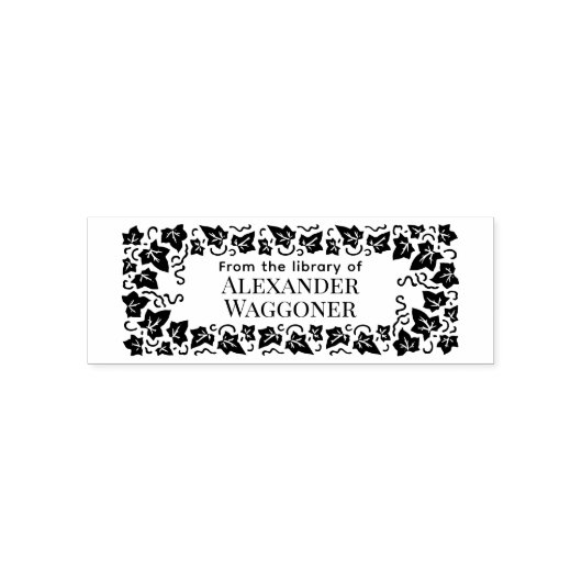 アイビー離れズフレーム"のライブラリから"ブック名 セルフインキングスタンプ (デザイン)