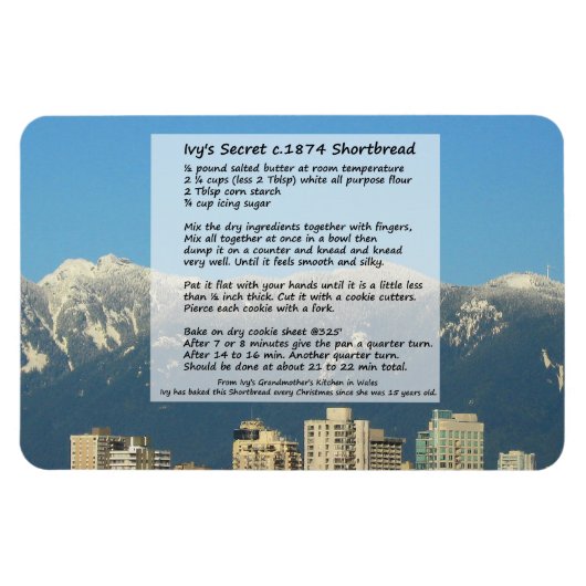 アイビー1874ショートパンレシピ磁石 マグネット (横)