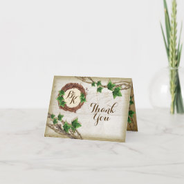 アイビー＆ウィロー ウェディング サンクスノート サンキューカード