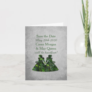 アイビー・グリーン・レディーズ・レズビアン・ハンドファスティング・セーブザ・デート 招待状