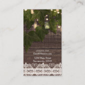 アイビー&ストリングライツメイソンジャール素朴シック 名刺 (裏面)