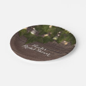 アイビー&ストリングライツメイソンジャー素朴披露宴 ペーパープレート (アングル)