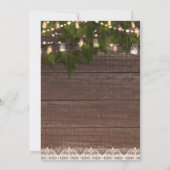 アイビー&ストリングライツメイソンジャー素朴招待状 招待状 (裏面)