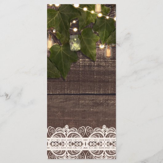 アイビー&ストリングライトメイソンのJAR素朴パーティー メニュー (裏面)