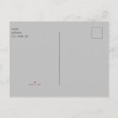 アイビー&ライト超音波写真グレー赤ちゃんシャワー インビテーションポストカード (裏面)