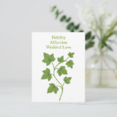 アイビー - 忠実さ、愛情、結婚した愛 インビテーションポストカード (スタンド正面)