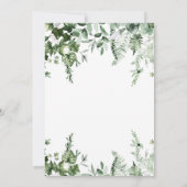 アイビー&素朴セージ緑結婚草 招待状 (裏面)