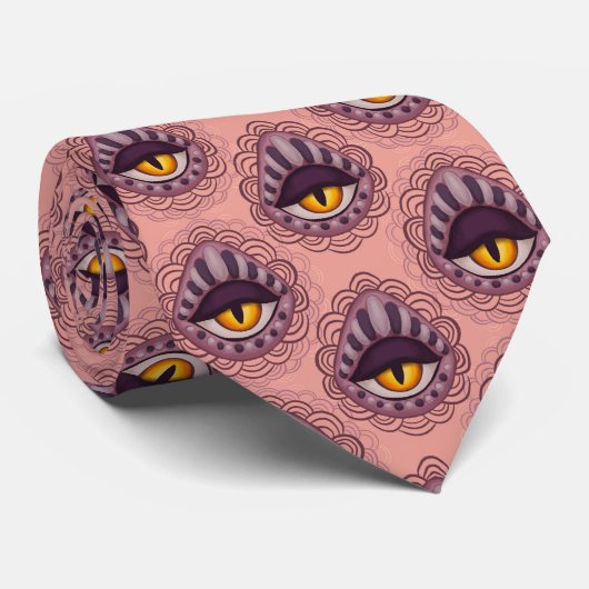 アイピンク不気味ウィッチハロウィーン ネクタイ (ロール)