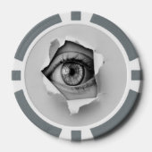 アイピープホールグレー ポーカーチップ (正面)