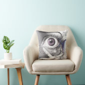 アイフィッシュとハンドダークシュールアートクールスケッチ クッション (椅子)