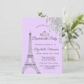 アイフェル塔,したたる,パープルの花嫁とその友達たちのパーティ 招待状 (スタンド正面)