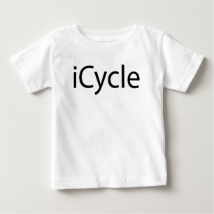 アイフォンパロディカッコいいおもしろいサイクリング自転車 ベビーTシャツ