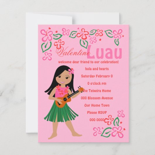 アイフララブユウクレレ 招待状 (正面)