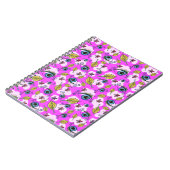 アイフラワーリーフ_紫 ノートブック (左側)