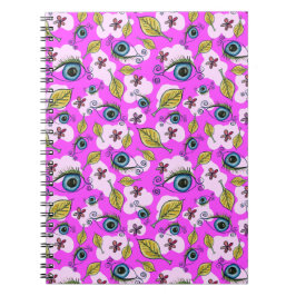 アイフラワーリーフ_紫 ノートブック