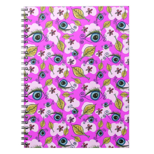 アイフラワーリーフ_紫 ノートブック (正面)