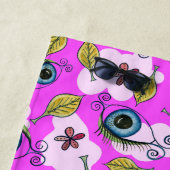 アイフラワーリーフ_紫 ビーチタオル (インサイチュ)