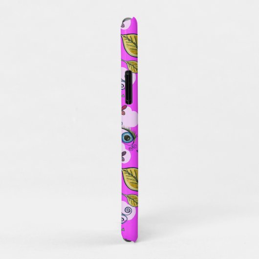 アイフラワーリーフ_紫 Case-Mate iPhoneケース (裏面/右)