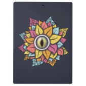 アイフラワー不気味スカラフル風変わりリアル美術 クリップボード (裏面)