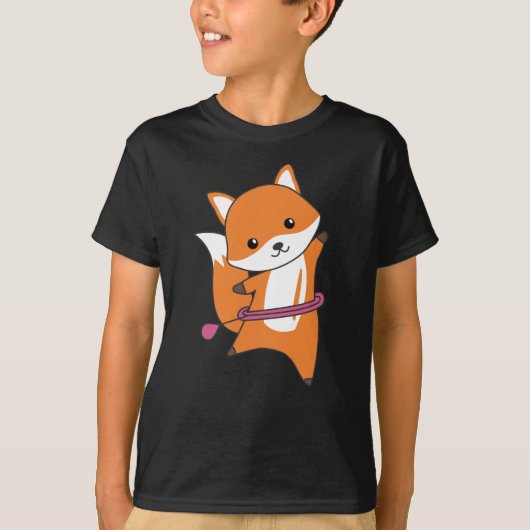 アイフラーかわいいキツネおもしろいキツネ Tシャツ (正面)