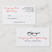 アイブティック 予約カード (正面/裏面)