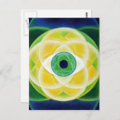 アイブルーグリーン花びらはがき ポストカード (正面/裏面)