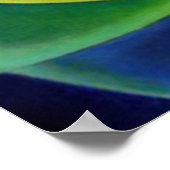 アイブルーグリーン花びら ポスター (角)