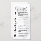 アイブロアフターシンプルケア白はっきりしたレタリング サンキューカード (正面/裏面)